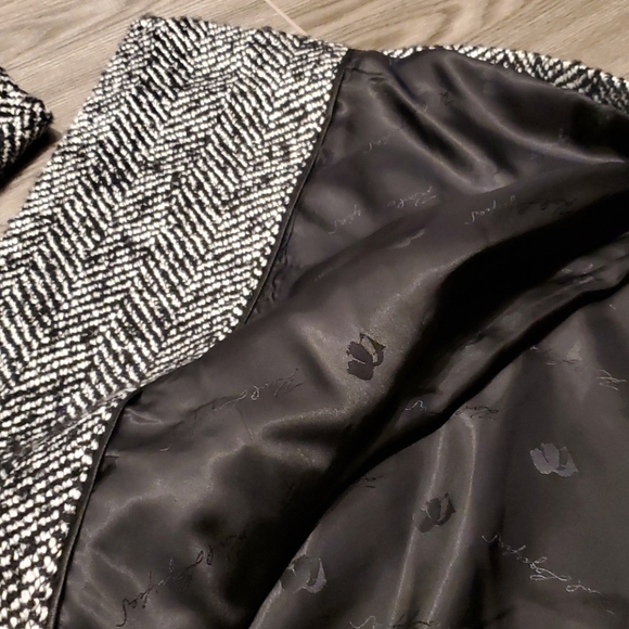 Mixed Knit Wool Coat - Picture 3 of 4